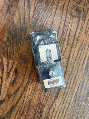 Black Leather Belt Holster Carry Case with Metal Clip